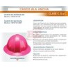 1CP215-12F   ROSA  CASCO FOSFORESCENTE ALA ANCHA TERMOPLAST   IMPACT  DIELECTRICO  CON SUSP INTERV 4 PTOS