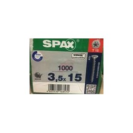 1191010350155   Spax T-Star Plus   Tornillo Spax Para Madera Torx 3.5 X 15 Mm, T15