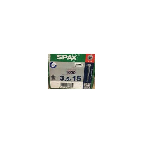 1191010350155   Spax T-Star Plus   Tornillo Spax Para Madera Torx 3.5 X 15 Mm, T15