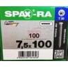 1021010751005   Spax-Ra   Tornillo R-A De Fijación En Concreto, Sin Taquete 7,5 X 100 Mm T 30