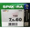 1021010750605   Spax-Ra   Tornillo R-A De Fijación En Concreto, Sin Taquete 7,5 X 60 Mm T 30