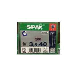 1191010350403   Spax T-Star Plus   Tornillo Spax Para Madera Torx 3.5 X 40 Mm, Cuerda Corrida T15