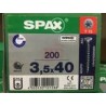 1191010350403   Spax T-Star Plus   Tornillo Spax Para Madera Torx 3.5 X 40 Mm, Cuerda Corrida T15