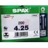 1191010400253   Spax T-Star Plus   Tornillo Spax Para Madera Torx 4 X 25 Mm T20