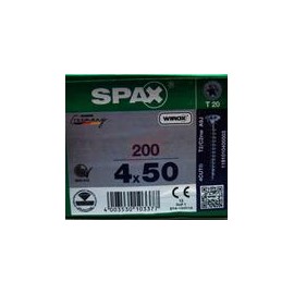 1191010400503   Spax T-Star Plus   Tornillo Spax Para Madera Torx 4 X 50 Mm T20