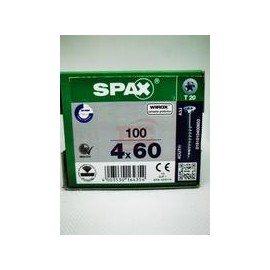 0191010400603   Spax T-Star Plus   Tornillo Spax Para Madera Torx 4 X 60 Mm, Media Cuerda T20