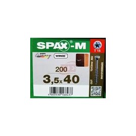 0441010350403   Spax-M   Tornillo Spax-M Para Mdf 3.5 X 40 Mm. T-15