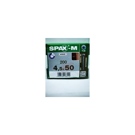 0441010450503   Spax-M   Tornillo Spax-M Para Mdf 4.5 X 50 Mm. T-20