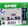 C33550-T-MC	0191010350503	Tornillo Spax para madera torx 3.5 x 50 mm,T20 media cuerda