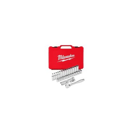 Jgo de Llaves  Metrico 32 Pzas MilwaukeeTool 3/8